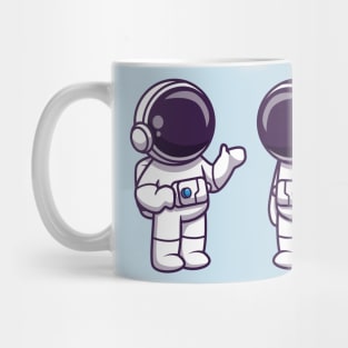 Astronauts Talking Cartoon Mug